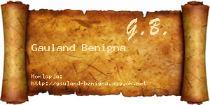 Gauland Benigna névjegykártya